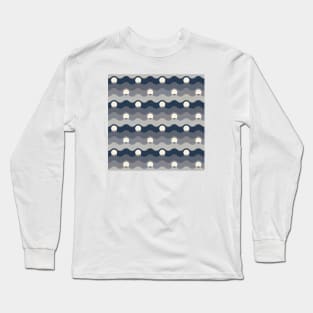 Ocean Pearls Pattern - Storm Long Sleeve T-Shirt